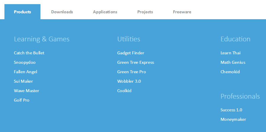 jQuery全屏大幅下拉菜单导航代码